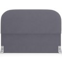 Ver mais imagens de Cabeceira Cama Box Casal 140cm Lanna com Puff Recamier Doha W01 Suede Cinza - Lyam Decor