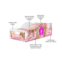 Ver imagem 2 de Mini Cama Carro Infantil Juvenil com Proteção Lateral de Mdf Adesivada Princesas + Colchão D18