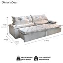 Ver imagem 2 de Sofá Sparta Retrátil e Reclinável 200cm - Movenzo Estofados