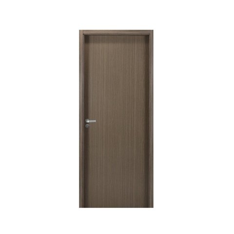 Kit Porta de Madeira Lisa 215x74cm com Batente de MDF Ultra 10cm Melamínico MGM Marrom/Carvalho Queb