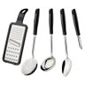 Jogo de Utensílios Tramontina Easy em Aço Inox com Cabo Polipropileno 5 Peças Preto - 1