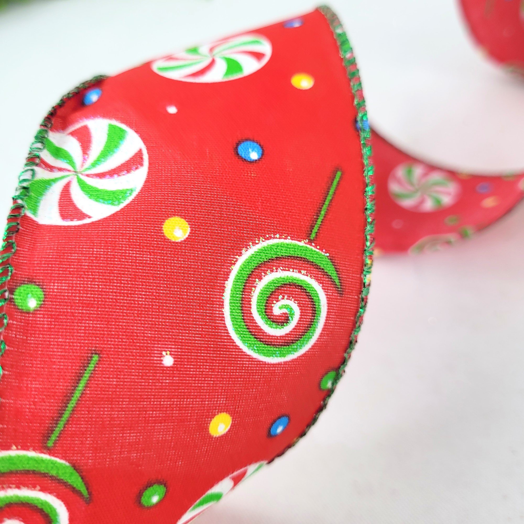 Fita Natalina Pirulito 6cmx9m Natal Decorativa Aramada - 3