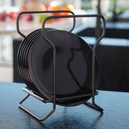 Suporte Organizador de Pratos para Bancada : Inventia Aer : Pintado Cor:preto - 4