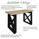 Ver imagem 6 de Escrivaninha Mesa Escritório Moderna com 135cm Industrial Tampo em Tamburato e Pés em X Carvalho e Preto Artany