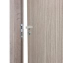 Ver imagem 4 de Kit Porta de Madeira Lisa 215x94cm com Batente de MDF Ultra 10cm Melamínico MGM Marrom/Carvalho Alph
