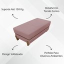 Ver imagem 2 de Puff Recamier Kodama para Cama King 200cm Pé Castanho Rosê Bouclé