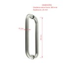 Ver imagem 3 de Puxador para porta de vidro inox Dorma com 30 cm