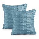 Ver imagem 1 de Kit 2 Capas de Almofada Casa Scarpa Polar Manta Ultrasoft com Ziper Decorativa Sofá Sala Quarto Azul