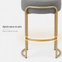 Ver imagem 6 de Banqueta Evans 75cm Metal Gold Assento Estofado
