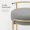 Ver imagem 2 de Banqueta Evans 75cm Metal Gold Assento Estofado