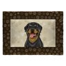 Colchonete Cama Tapete Pet Cães 87x60cm Marrom Rottweiler - 1