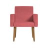 Poltrona Nina Escritório Recepção Pés Palito - Balaqui Decor Cor:rosa - 4