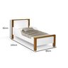 Cama Infantil Estilo Retro Pés de Madeira Branco/marrom com Colchão - 7