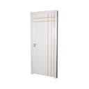Ver imagem 2 de Kit Porta de Madeira Decorada 215x94cm com Batente de MDF Ultra 10cm Mantiqueira MGM Branco