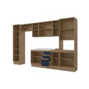 Ver imagem 3 de Cozinha Modulada Celeste Kappesberg 100% Mdf Nogueira/azul 8 Peças