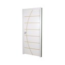 Ver imagem 2 de Kit Porta de Madeira Decorada 215x94cm com Batente de MDF Ultra 10cm Neblina MGM Abertura Direita Br