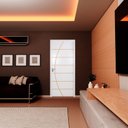 Ver imagem 6 de Kit Porta de Madeira Decorada 215x94cm com Batente de MDF Ultra 10cm Neblina MGM Abertura Esquerda B