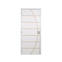 Ver imagem 3 de Kit Porta de Madeira Decorada 215x94cm com Batente de MDF Ultra 10cm Neblina MGM Abertura Esquerda B