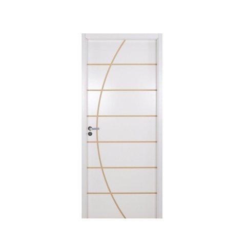 Kit Porta de Madeira Decorada 215x94cm com Batente de MDF Ultra 10cm Neblina MGM Abertura Esquerda B