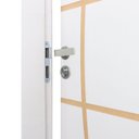 Ver imagem 4 de Kit Porta de Madeira Decorada 215x94cm com Batente de MDF Ultra 10cm Neblina MGM Abertura Esquerda B