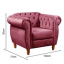 Ver imagem 5 de Sofá Nobreza Poltrona Chesterfield Vintage Retrô Clássico
