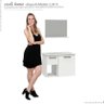 Conjunto Para Banheiro Aço Gabinete com Espelho Açai 60 Cozimax Branco - 2
