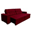 Ver imagem 2 de Sofá Retrátil e Reclinável 2,30m Suede Vancouver Vinho