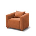Ver imagem 2 de Poltrona Decorativa Helena  Veludo Terracota - Clique Decorações