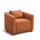 Ver imagem 1 de Poltrona Decorativa Helena  Veludo Terracota - Clique Decorações