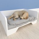 Ver imagem 1 de Cama Cachorro Caes Pequenos Casa Pet Caminha Casinha Mdf Branco Branca
