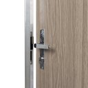 Ver imagem 4 de Kit Porta de Madeira Lisa 212x85cm com Batente de Alumínio 3,6cm Ecomadeiral MGM Abertura Direita Marrom/Carvalho Quebec