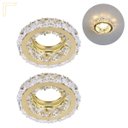 Ver imagem 1 de 2 Spot De Cristal K9 Embutir Inox Dourado Redondo MR16 Lup62
