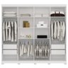 Guarda Roupa Casal 8 Portas 4 Gavetas Master Vip com Espelhos e Pés - 3