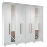 Guarda Roupa Casal 8 Portas 4 Gavetas Master Vip com Espelhos e Pés - 5