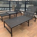 Ver imagem 3 de Espreguiçadeira de Piscina e Jardim em Alumínio e Tela Sling com Encosto Regulável 