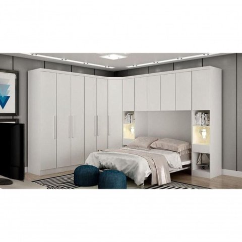 Modulado Casal Completo 6 Portas 8 Gavetas - Linea-branco - Móveis Novo Horizonte