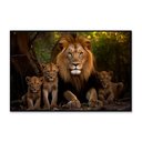 Ver imagem 2 de Quadro Decorativo Leão Natureza com Moldura Caixa de 3cm , Ideal para Sala Deestar e Quarto