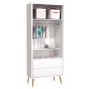 Ver imagem 6 de Berço Americano com Guarda Roupa 2 Portas Theo e Cômoda Classic Elfe Branco Acetinado com Pés Madeir