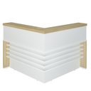 Ver imagem 4 de Balcão de Atendimento para Escritório/Recepção em L - Elegante e Funcional 147,7x147,7cm Branco/Carvalho Artany