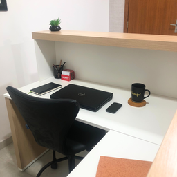 Balcão de Atendimento para Escritório/Recepção em L - Elegante e Funcional 147,7x147,7cm - 13