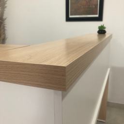 Balcão de Atendimento para Escritório/Recepção em L - Elegante e Funcional 147,7x147,7cm - 15