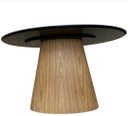 Ver imagem 2 de Mesa de Jantar Cone Oval 235x122cm Tampo Laqueado Base Madeira Freijó - Preto