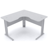Mesa estação de Trabalho em "L" Cinza 1,40x1,40m s/ gavetas - Linha MAXXI PANDIN – cor CINZA - 1407 - 1