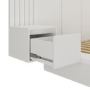 Ver imagem 5 de Cama Casal com Cabeceira e 2 Mesa de Cabeceira 2 Gaveta 8292 Branco