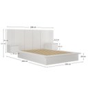 Ver imagem 3 de Cama Casal com Cabeceira e 2 Mesa de Cabeceira 2 Gaveta 8292 Branco
