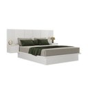 Ver imagem 2 de Cama Casal com Cabeceira e 2 Mesa de Cabeceira 2 Gaveta 8292 Branco