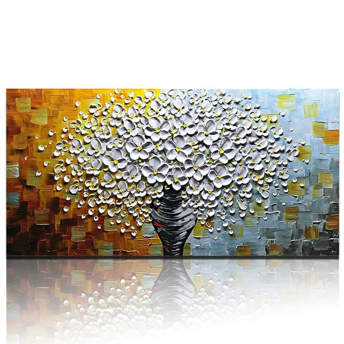 Quadro Pintura Tela Decorativo Pintado a Mão 5423: 50cm (A) x 100cm (L) - 2
