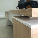 Ver imagem 7 de Escrivaninha Mesa Escritório em L com Caixa de Tomada Tamburato Estação Diretoria 202,5cm Marrom Art