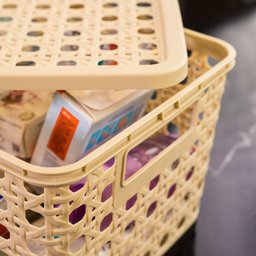 Caixa Retangular com Tampa Palha Indiana Grande 29 Litros Plástico Premium - Plasutil - 3