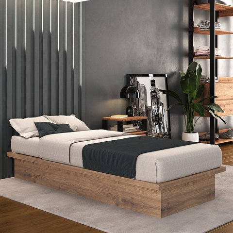 Cama Solteiro 8284 Oriental Marrom/Solanum